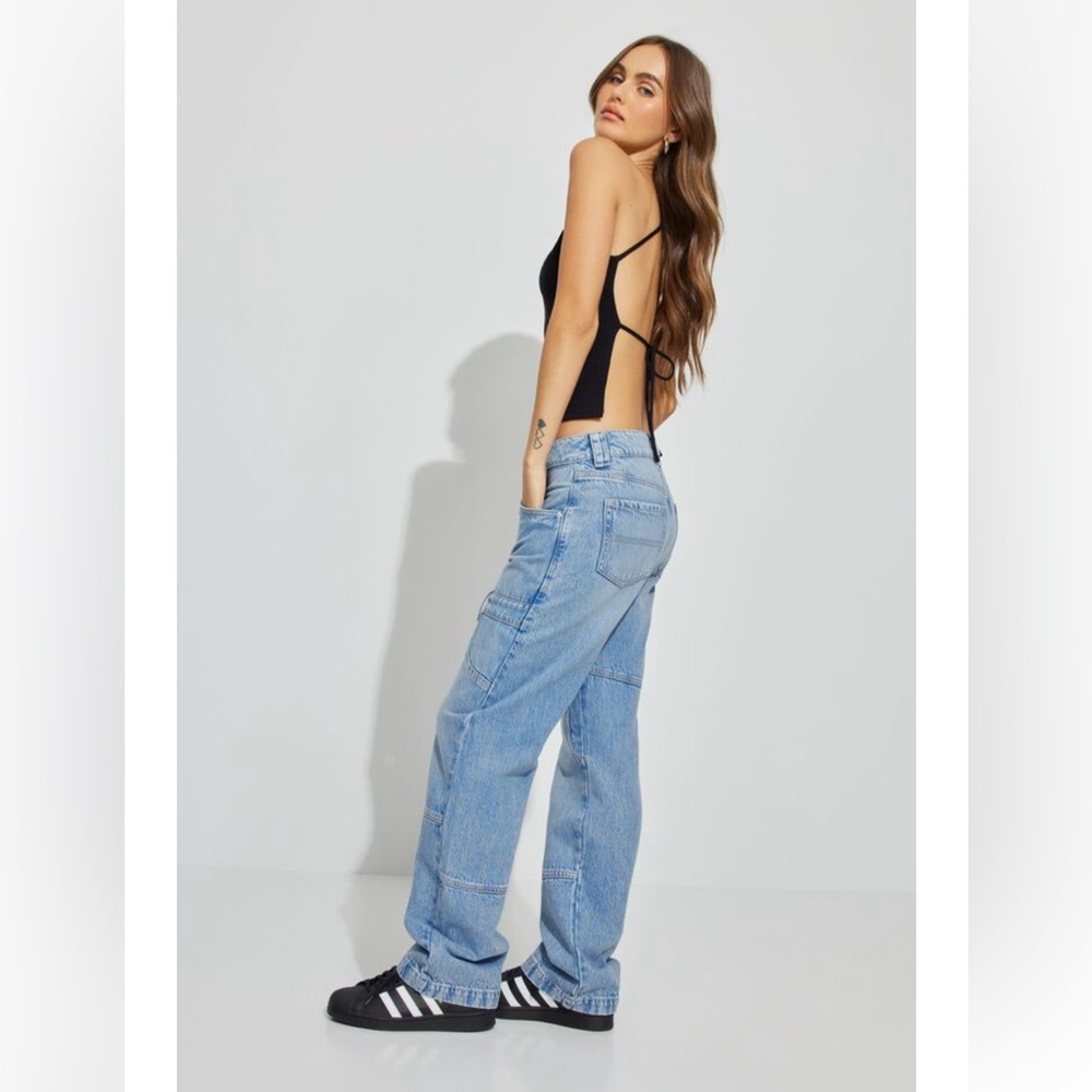 Slouchy Cargo Jeans - like new - Garage Denim